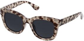 img 4 attached to Peepers by PeeperSpecs Women's Center Stage Sun Oversized Sunglasses in Gray Tortoise - Reading Strength 1.5, 51mm