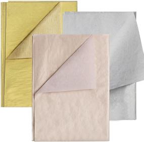img 2 attached to 90 Sheets 20x28-inch Tissue Paper Bulk - Metallic Gift Wrapping Paper Bundle in 3 Colors: Gold, Champagne Gold Pink, Silver - Premium Art Tissue Paper for Wrapping, Gift Bags, Decorations, and Crafts