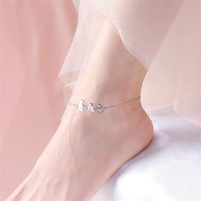 img 3 attached to 🐧 925 Sterling Silver Penguin Anklet: Adjustable Beach Foot Chain for Women & Girls - Charming Animal Family Jewelry, Ideal Birthday Gift
