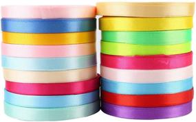 img 3 attached to 🎁 Konsait 18 Rolls 10mm x 450 Yard Solid Color Satin Ribbon Silk Satin Roll Ribbons for Bows Crafts DIY Gift Wrapping Wedding Birthday Party Favors