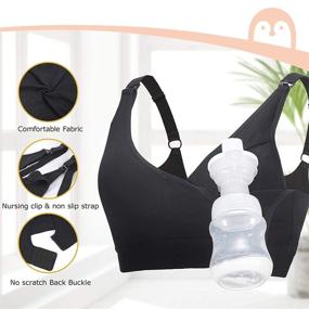 img 2 attached to 🤱 Momcozy Smooth Pumping Bra: Hands-Free Comfort for Nursing and Pumping - S-3XL Black