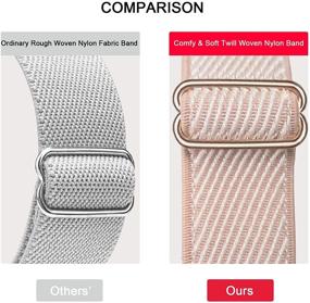 img 2 attached to LANGXIAN 3 Pack Nylon Elastic Strap Compatible With Apple Watch Bands