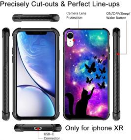 img 2 attached to Butterfly Cat IPhone XR Case Four Corners Protection Protective Bumper Cover Case For IPhone XR 6