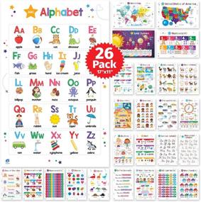 img 4 attached to Set Educational Posters Toddlers Kids