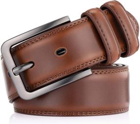 img 2 attached to 👔 Genuine Leather Autolock Men's Belt: The Ultimate Men's Accessory