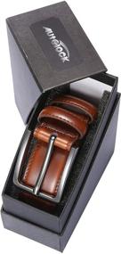 img 3 attached to 👔 Genuine Leather Autolock Men's Belt: The Ultimate Men's Accessory