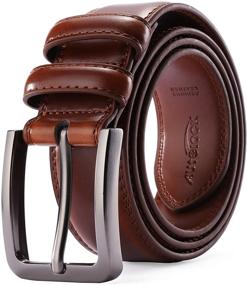 img 4 attached to 👔 Genuine Leather Autolock Men's Belt: The Ultimate Men's Accessory