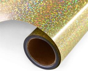 img 4 attached to 👕 SHOYISI Gold Glitter HTV Vinyl Roll for T-Shirt - 12"x10' Premium PU Adhesive Iron On