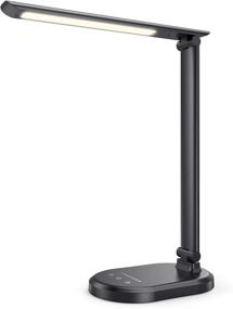 img 4 attached to 💡 LED Desk Lamp with USB Charging Port, Dimmable Office Lamp - 3 Lighting Modes, 10 Brightness Levels, Touch Control, Memory Function - Eye-Caring Table Light for Study, Reading, Bedroom