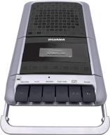 🎵 чёрный магнитофон и записывающее устройство sylvania src124 с микрофоном, разъёмом для наушников и входом aux. логотип