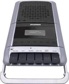 img 2 attached to 🎵 Чёрный магнитофон и записывающее устройство Sylvania SRC124 с микрофоном, разъёмом для наушников и входом AUX.