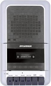 img 1 attached to 🎵 Black Sylvania SRC124 Cassette Player & Recorder with Microphone, Headphone Jack, and Auxiliary Input