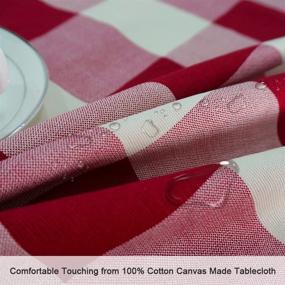 img 2 attached to Enhance Your Dining Experience with Lamberia Heavyweight Rectangle Tablecloth: Top-Quality and Elegant Tablecloth Design