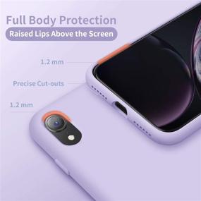 img 2 attached to 📱 Cordking Silicone Ultra Slim Shockproof iPhone XR Case - 6.1 inch, Clove Purple: Soft Anti-Scratch Microfiber Lining Included