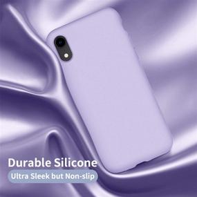 img 1 attached to 📱 Cordking Silicone Ultra Slim Shockproof iPhone XR Case - 6.1 inch, Clove Purple: Soft Anti-Scratch Microfiber Lining Included