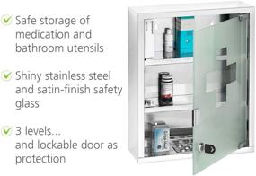 img 2 attached to 🏺 Silver Shiny WENKO 22924100 Chest: Medium Cupboard for Practical Medicine Supply Storage