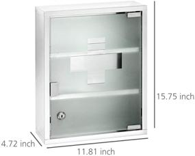 img 1 attached to 🏺 Silver Shiny WENKO 22924100 Chest: Medium Cupboard for Practical Medicine Supply Storage