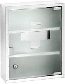 img 4 attached to 🏺 Silver Shiny WENKO 22924100 Chest: Medium Cupboard for Practical Medicine Supply Storage