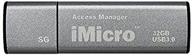 💻 (1-pack) imicro usb 3.0 flash drive with password protection, 32gb - silver grey logo