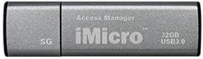 img 1 attached to 💻 (1-Pack) iMicro USB 3.0 Flash Drive with Password Protection, 32GB - Silver Grey