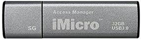 img 2 attached to 💻 (1-Pack) iMicro USB 3.0 Flash Drive with Password Protection, 32GB - Silver Grey