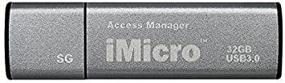 img 3 attached to 💻 (1-Pack) iMicro USB 3.0 Flash Drive with Password Protection, 32GB - Silver Grey