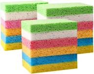 🧽 18-pack non-scratch compressed cellulose sponges: heavy-duty cleaning scrub sponge for kitchen, bathroom - ideal for dishes logo