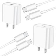 [apple mfi certified] fast charger for iphone, esbeecables 2 pack 20w pd usb c power wall charger travel plug with 6ft type c to lightning quick charge sync cord for iphone 13/12/11/xs/xr/x 8/ipad/airpods logo