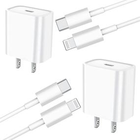 img 4 attached to [Apple MFi Certified] Быстрая зарядка для iPhone, esbeecables 2 Pack 20W PD USB C Сетевой адаптер Путешествия с 6FT кабелем Type C to Lightning для быстрой зарядки и синхронизации iPhone 13/12/11/XS/XR/X 8/iPad/AirPods