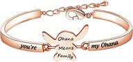 🌺 ohana bracelet: my ohana bangle - family hawaiian jewelry for best friends and ohana family logo