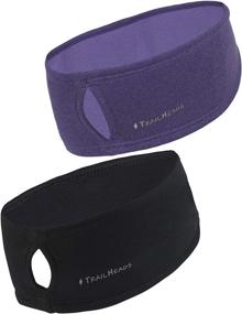 img 4 attached to 🏃 TrailHeads Women's Ponytail Headband: Stay Dry and Comfortable with Moisture Wicking Ear Band - The Perfect Running Accessory