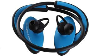 img 3 attached to Experience the Ultimate Workout Companion: Boompods Sportpods 2 Wireless Bluetooth Sport Headphones (Black/Blue) - Sweatproof, Powerful Bass, and Ergonomic Ear Tip