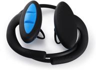 experience the ultimate workout companion: boompods sportpods 2 wireless bluetooth sport headphones (black/blue) - sweatproof, powerful bass, and ergonomic ear tip logo