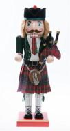 🎅 clever creations green scottish bagpiper nutcracker - festive christmas décor for shelves and tables logo