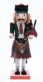 img 4 attached to 🎅 Clever Creations Green Scottish Bagpiper Nutcracker - Festive Christmas Décor for Shelves and Tables