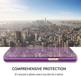 img 3 attached to Premium Purple PU Leather Mirror Flip Cover for Samsung Galaxy Note 20 Ultra 5G – Clear View, Kickstand, and Full Protection!