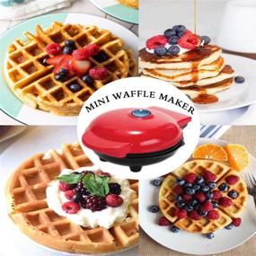 img 1 attached to 🧇 Compact Multi-Functional Mini Waffle Maker & Iron: Perfect for Personal Pancakes, Cookies, Eggs, Waffles, and More!