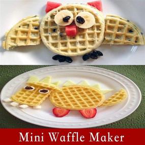 img 3 attached to 🧇 Compact Multi-Functional Mini Waffle Maker & Iron: Perfect for Personal Pancakes, Cookies, Eggs, Waffles, and More!