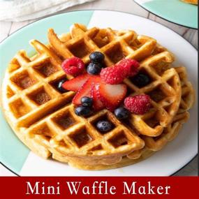 img 2 attached to 🧇 Compact Multi-Functional Mini Waffle Maker & Iron: Perfect for Personal Pancakes, Cookies, Eggs, Waffles, and More!