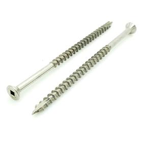 img 1 attached to 🔩 100 Pack #10 x 4-Inch Stainless Steel Fence & Deck Screws with Square Drive Type 17 (BCP219)