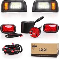 🚗 club car ds golf cart 12 volt led headlight and tail light kit for gas & electric models (1993-up) - enhanced headlights, amber turn signals, brake lights included - 9.99world mall logo