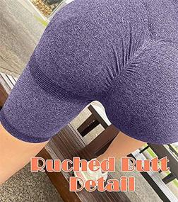 img 2 attached to 🍑 OQQ Women's 3 Piece Butt Lifting Yoga Shorts: High Waist Tummy Control & Ruched Booty Pants for Effective Workouts