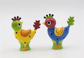 img 2 attached to Cute and Quirky Appletree 4-3/4-Inch Ceramic Polka Dot Chicks Salt and Pepper Set