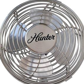 img 3 attached to 🌬️ HUNTER Retro USB Fan with 1-Speed Setting, 70-Degree Tilt Angle, 4-Inch, Brushed Nickel Finish