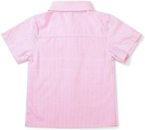 img 1 attached to 👕 Adorable Sleeve Button Cotton Casual Boys' Clothing: Perfect for Little Ones