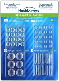 img 4 attached to HushBumps Premium Gel Bumpers - Ultra-Quiet 104 Piece Value Pack for Cabinets, Doors, Sliding Doors, and Drawers - Easy Peel & Stick Installation!