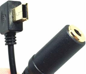 img 1 attached to 🎤 Позолоченный адаптерный кабель для микрофона 3.5 мм для камер GoPro HERO3/HERO3+/HERO4 и других камер с портом Mini USB 10Pin - дополнительное оборудование для стереозаписи.