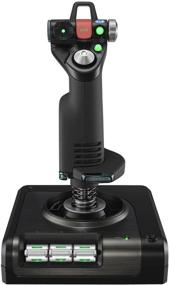 img 3 attached to 🕹️ Logitech G Saitek X52 Pro Flight Control System: Enhanced Joystick Simulator with LCD Display and Illuminated Buttons - Black/Silver, PC Compatible