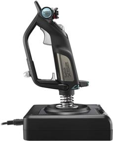 img 1 attached to 🕹️ Logitech G Saitek X52 Pro Flight Control System: Enhanced Joystick Simulator with LCD Display and Illuminated Buttons - Black/Silver, PC Compatible