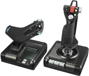 img 4 attached to 🕹️ Logitech G Saitek X52 Pro Flight Control System: Enhanced Joystick Simulator with LCD Display and Illuminated Buttons - Black/Silver, PC Compatible
